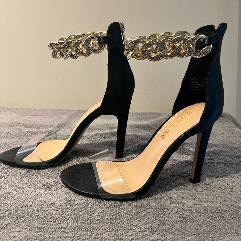 Shoe Dazzle Ankle Chain Heel